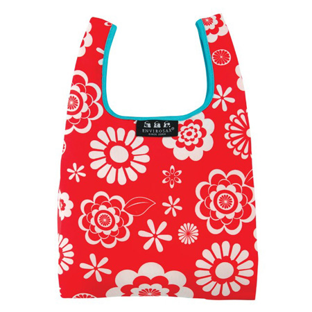 Envirosax Red with Floral Print